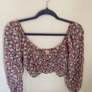 Billa Bong Floral Bodice Top Size Small